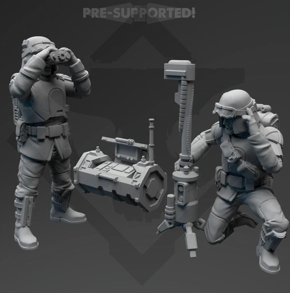 Imperial Authority Field Command Team: 35mm Resin Miniatures (15) Star Wars Legion Proxy