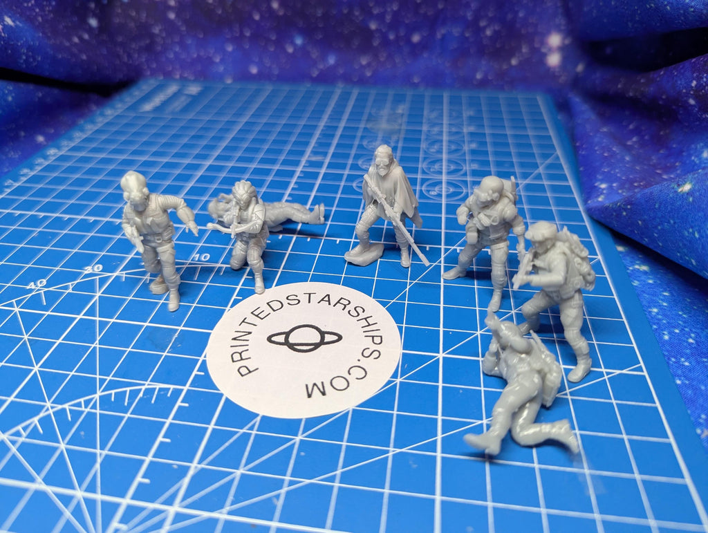 Rebel Insurgent Alpha Charge Spec Ops team (7) for Star Wars Legion proxies, Grimdark Future or other miniatures games 35mm
