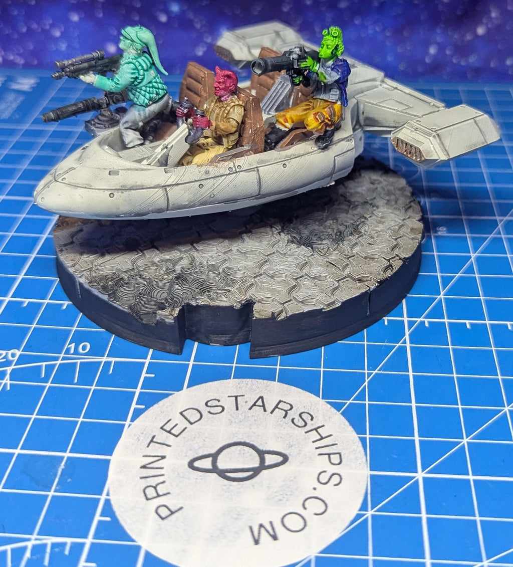Rebel Alliance Guerrilla combat speeder kit for Star Wars Legion proxies, Grimdark Future or other miniatures games 35mm scale 105mm