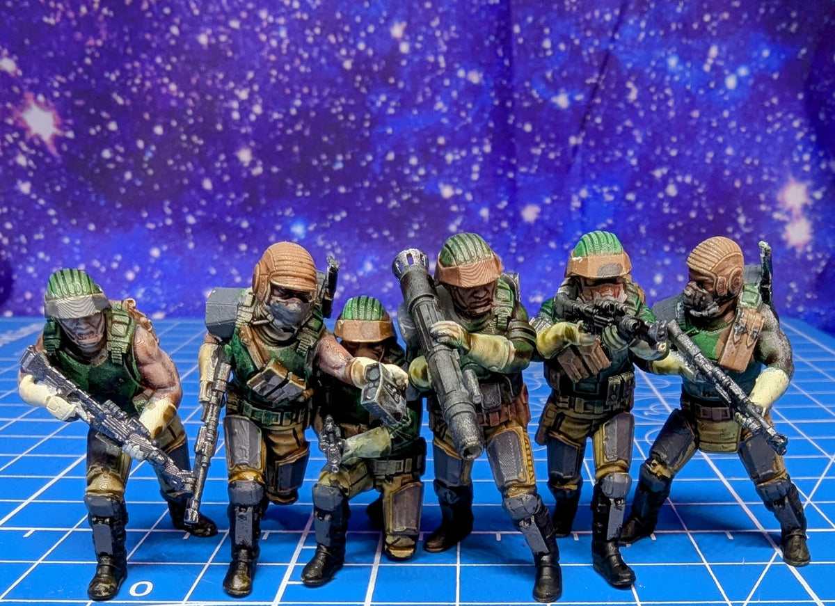 Rebel Exfiltration Troopers Team(6): 35mm Resin Miniatures - Star Wars Legion Proxies