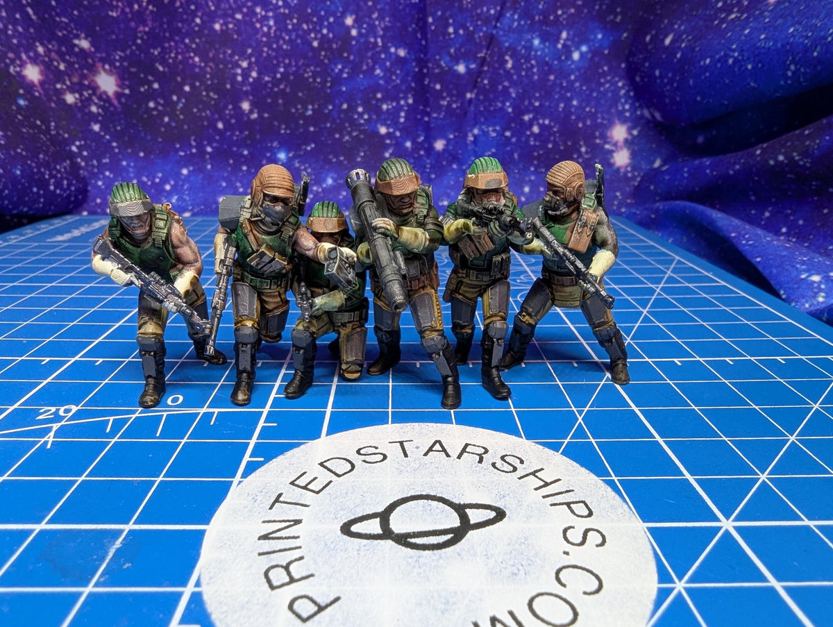 Rebel Exfiltration Troopers Team(6): 35mm Resin Miniatures - Star Wars Legion Proxies