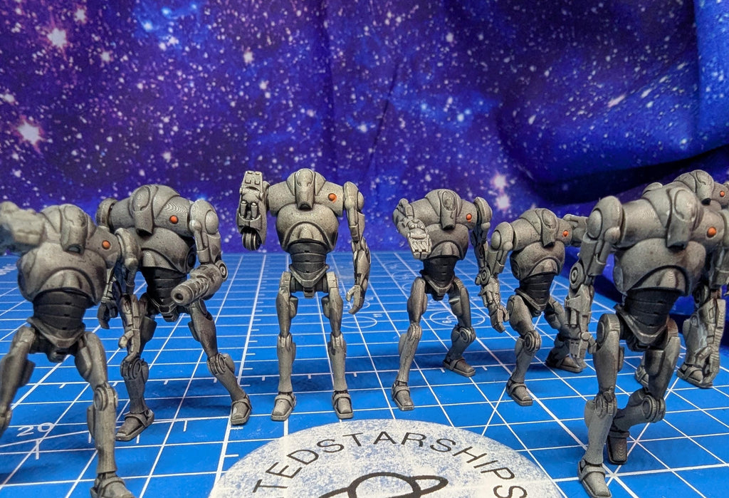 Confederate Beefy Battle Drones (8) for Star Wars Legion proxies, Grimdark Future or other miniatures games 35mm