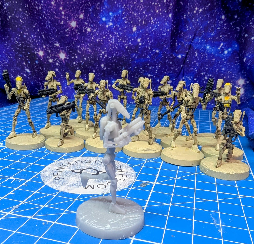 Confederate Basic Battle Drones (16) for Star Wars Legion proxies, Grimdark Future or other miniatures games 35mm