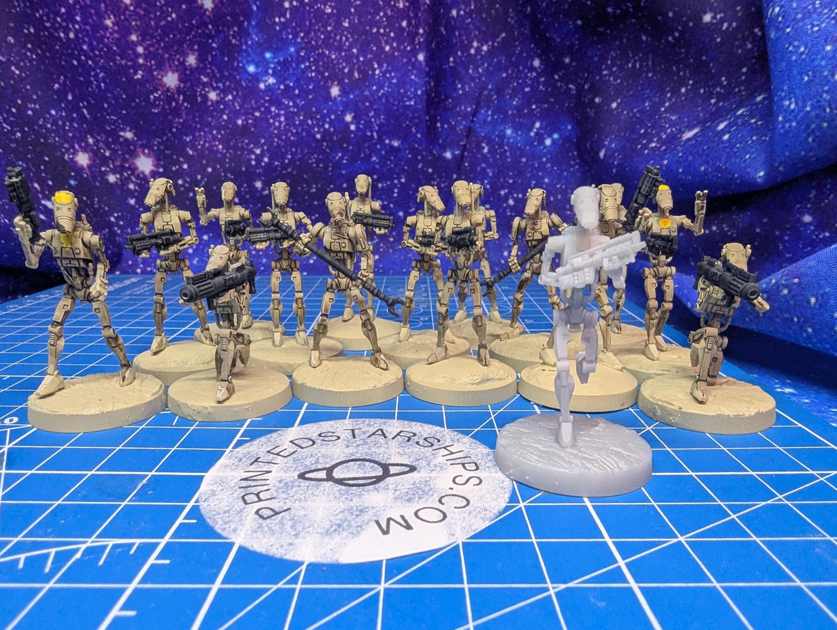 Confederate Basic Battle Drones (16) for Star Wars Legion proxies, Grimdark Future or other miniatures games 35mm
