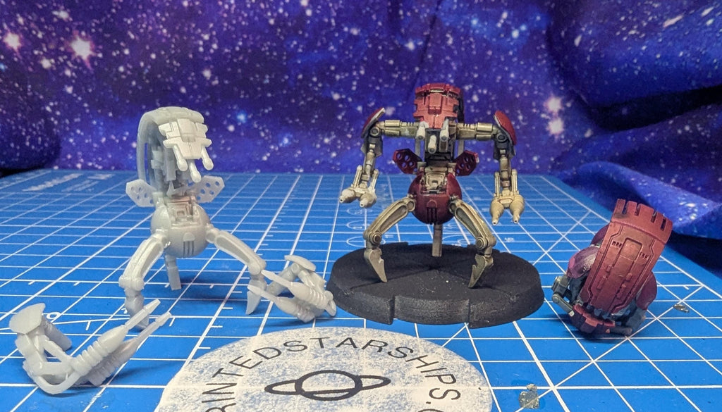 Confederate Ball Blaster Drones (3) for Star Wars Legion proxies, Grimdark Future or other miniatures games 35mm