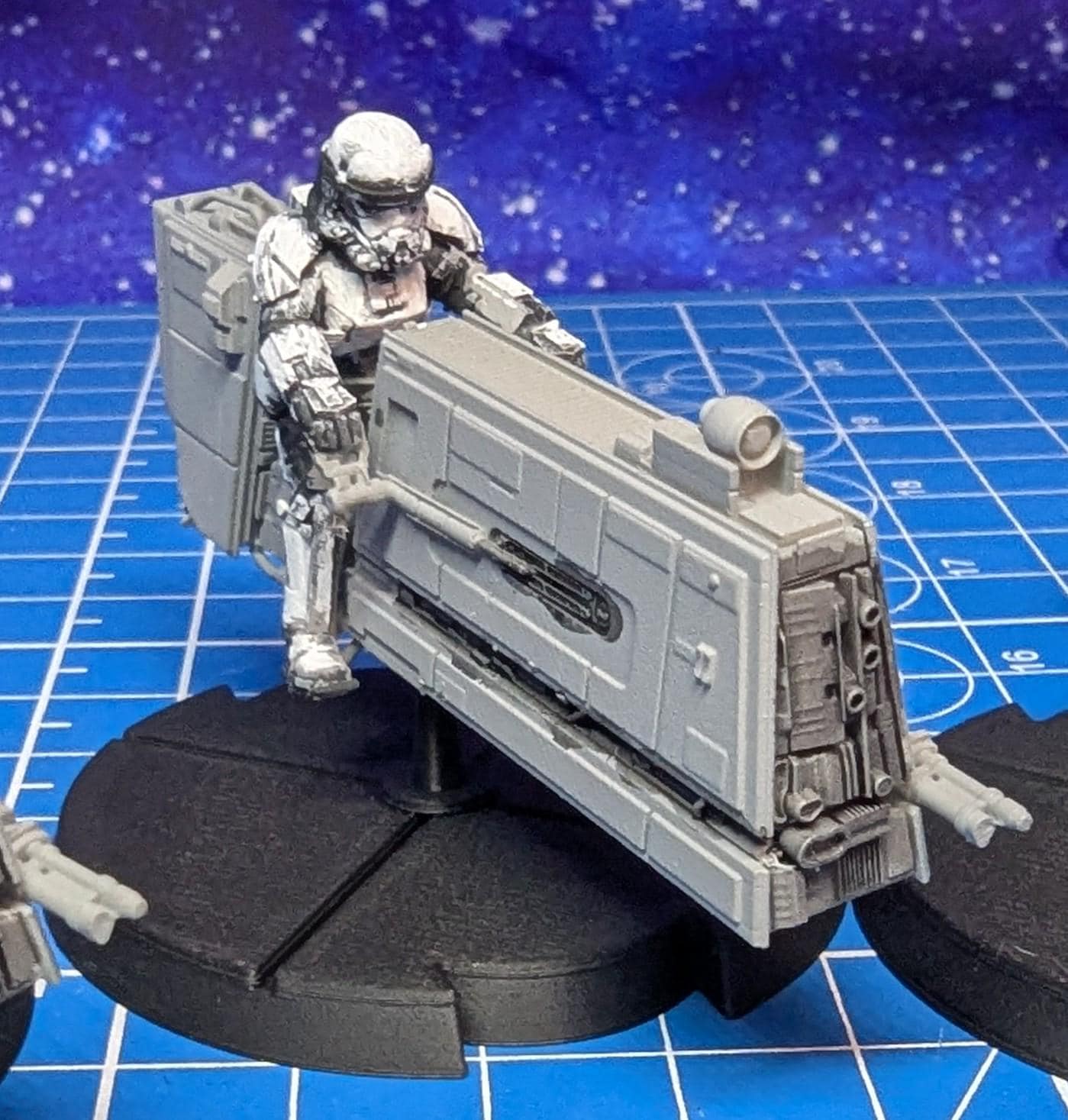 Imperial Regime Law Enforcement Patrol Speeders(4) for Star Wars Legion proxies, Grimdark Future scale games 35mm scale