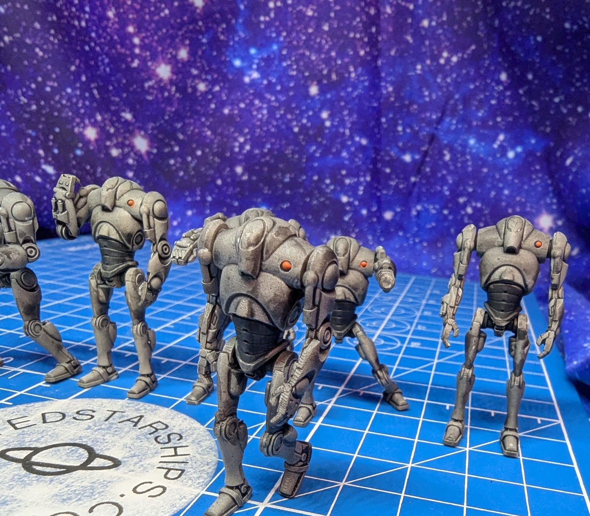 Confederate Beefy Battle Drones (8) for Star Wars Legion proxies, Grimdark Future or other miniatures games 35mm