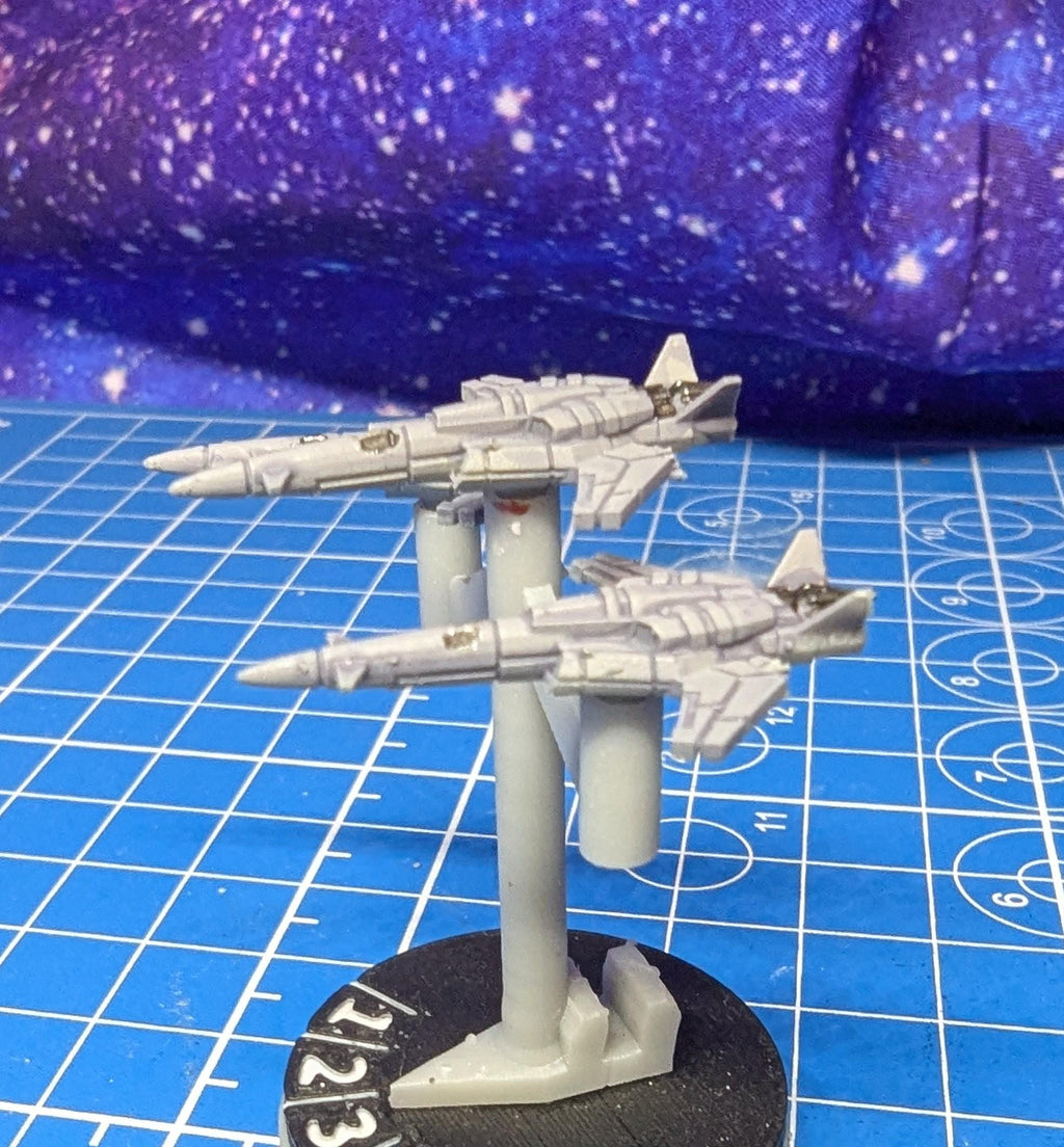 UNSC F-29 Nandao Interceptor Fighter squadron (6) Halo Armada Homebrew or other miniatures games 27mm
