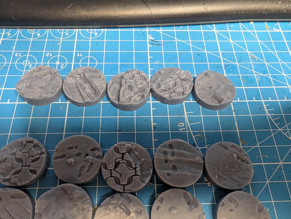 27mm Urban Scenic miniatures base set (20) for legion scale miniatures games.