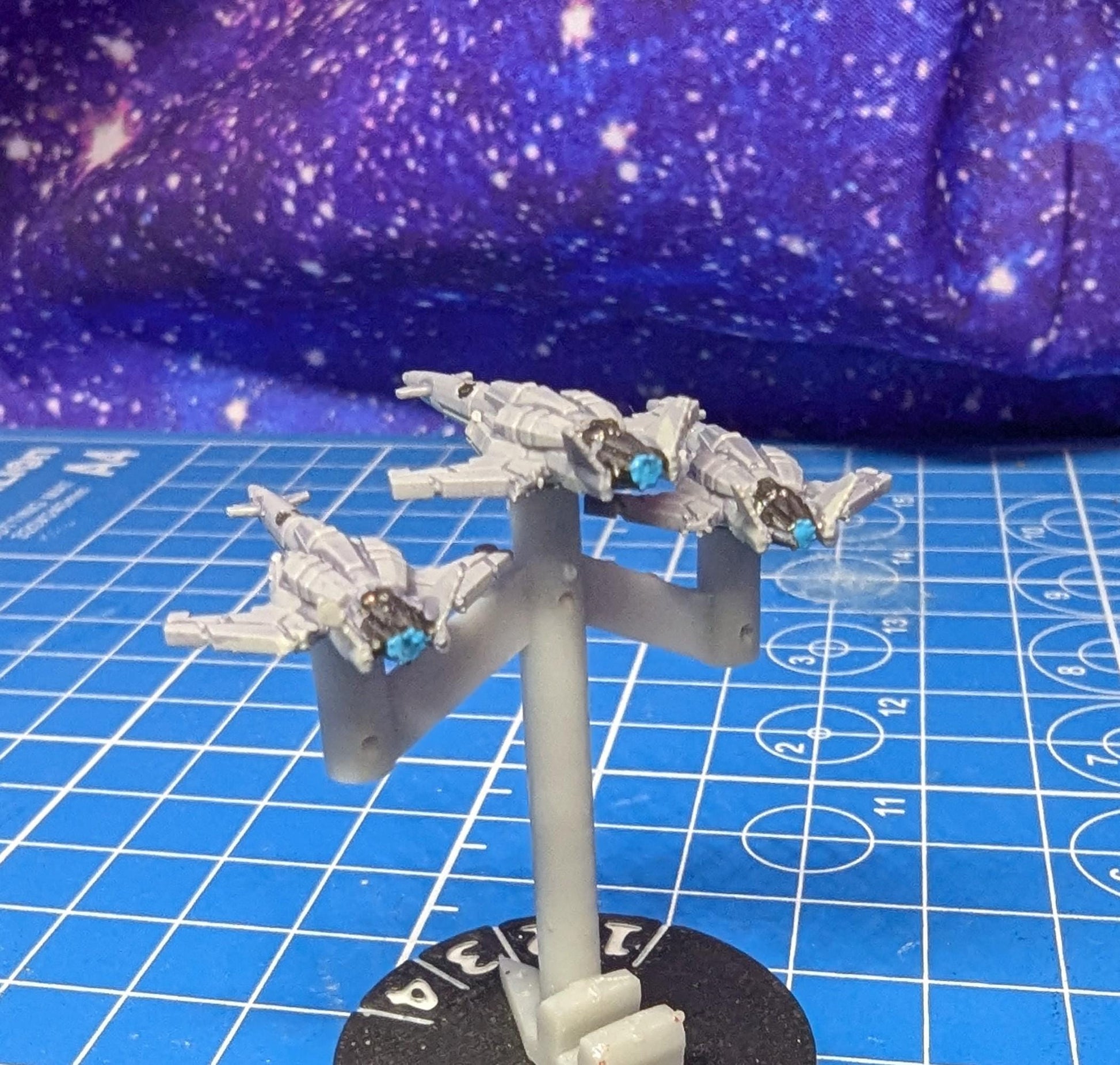 UNSC F-29 Nandao Interceptor Fighter squadron (6) Halo Armada Homebrew or other miniatures games 27mm
