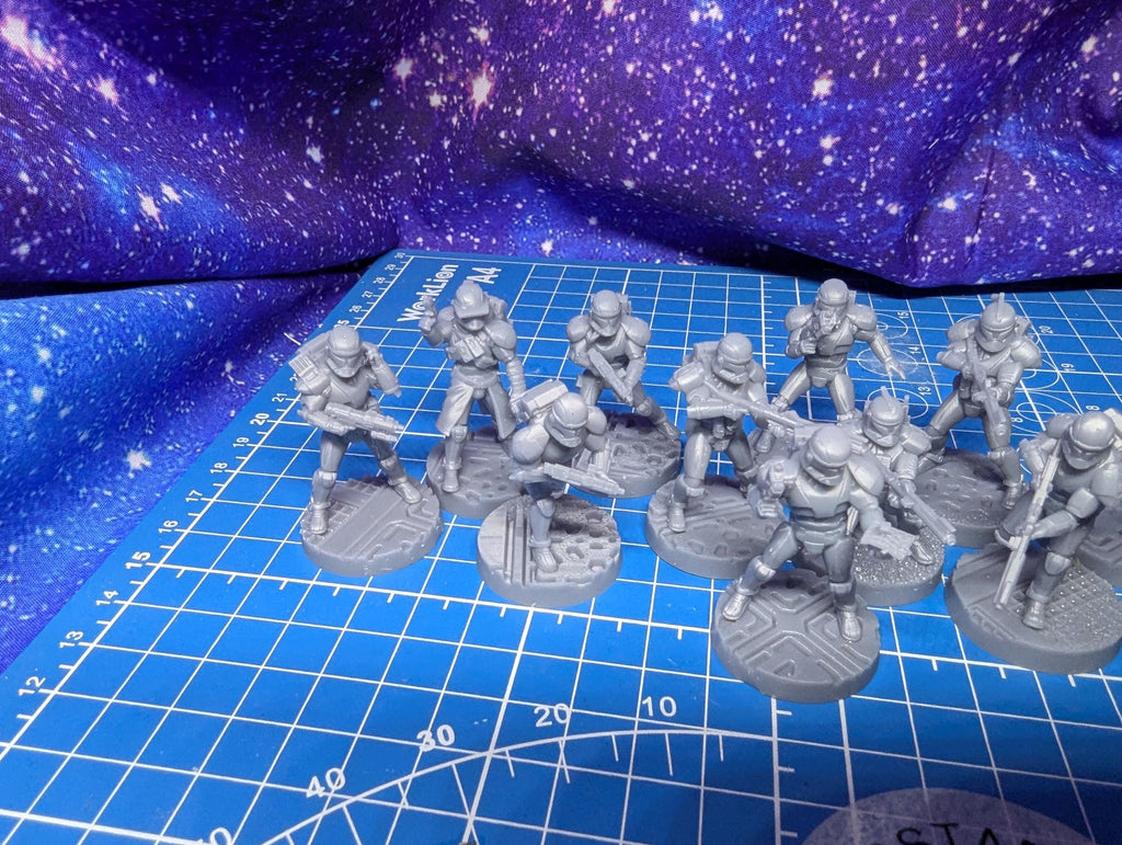 Republic Union Vanguard Troopers (13) for Star Wars Legion proxies, Grimdark Future or other miniatures games 35mm