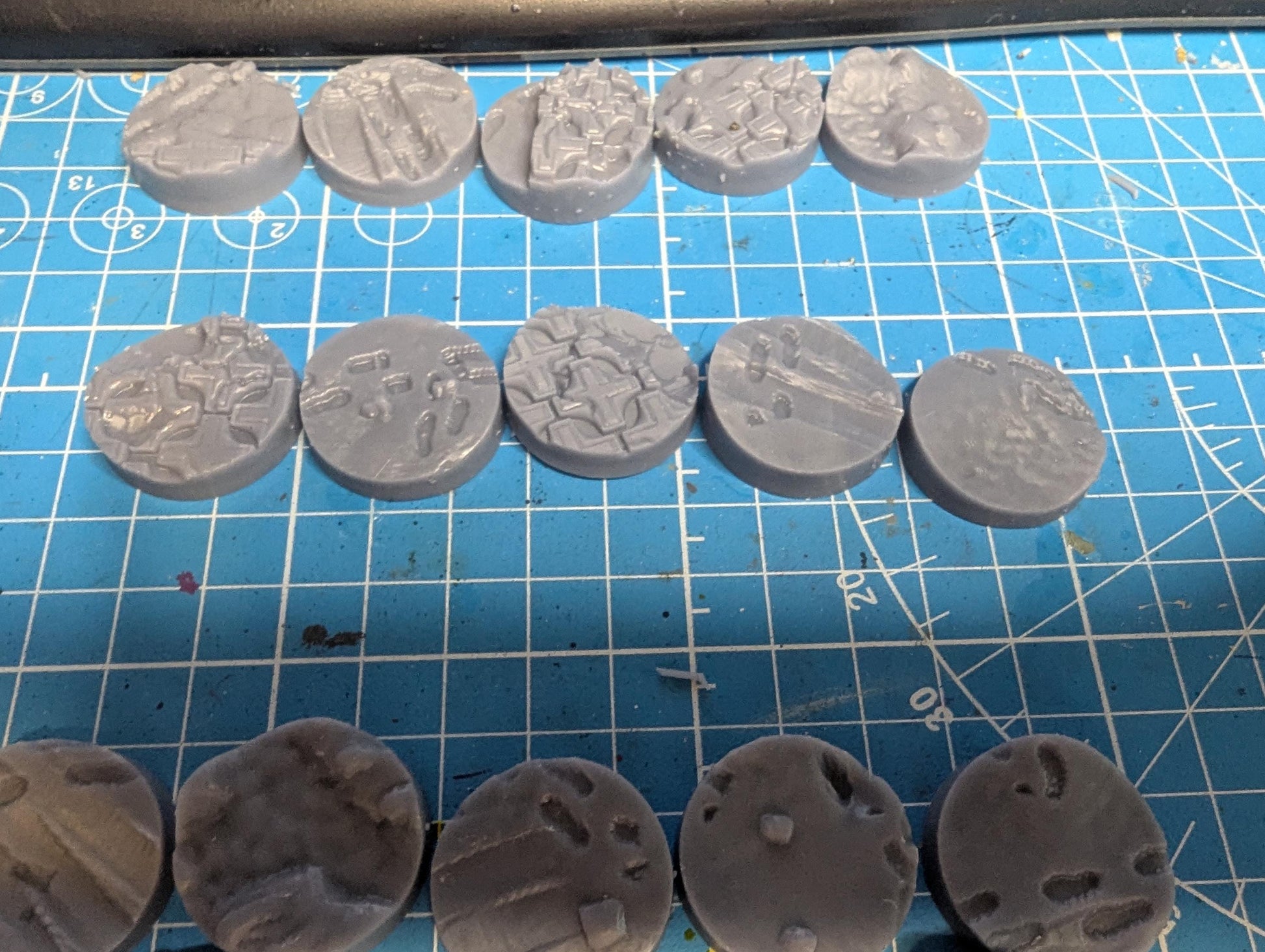 27mm Urban Scenic miniatures base set (20) for legion scale miniatures games.