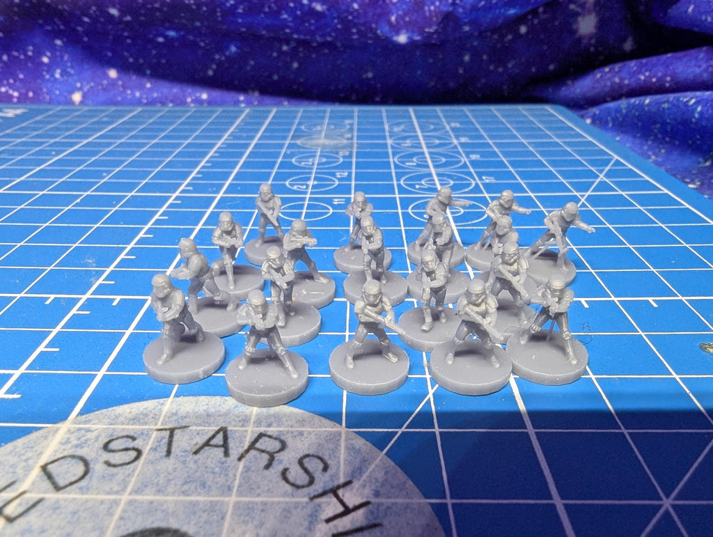 10mm Authority Infantry Platoon (20) in 10mm scale for Star wars regiments