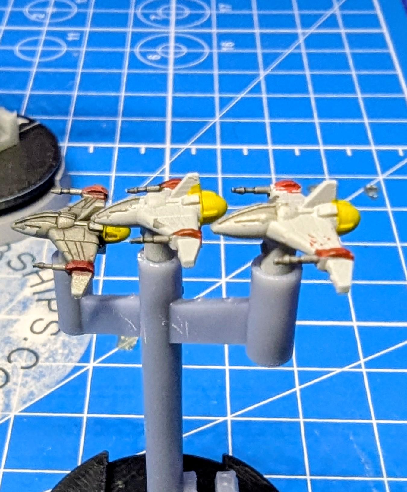 Babylon 5 DrazinStar Snake fighter Squadron (6) for Miniatures games like Star Wars Armada
