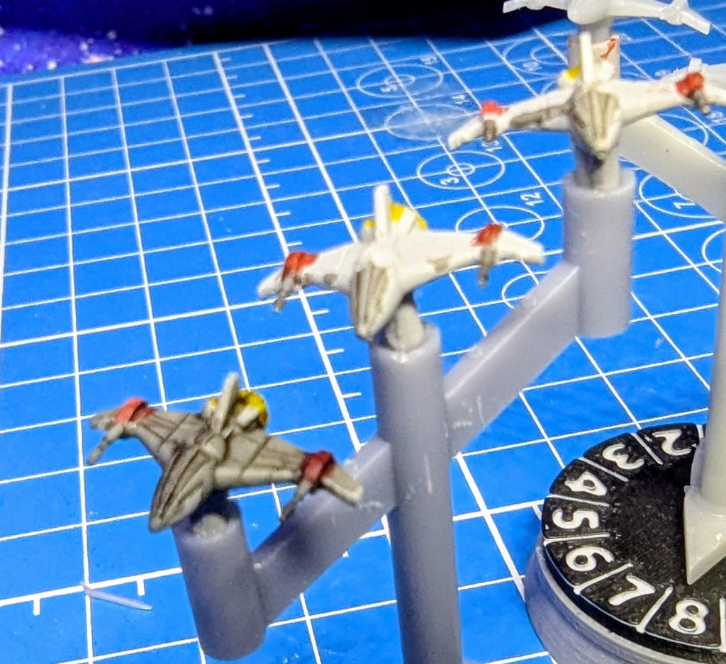 Babylon 5 Drazi StarSnake fighter Squadron (6) for Miniatures games like Star Wars Armada