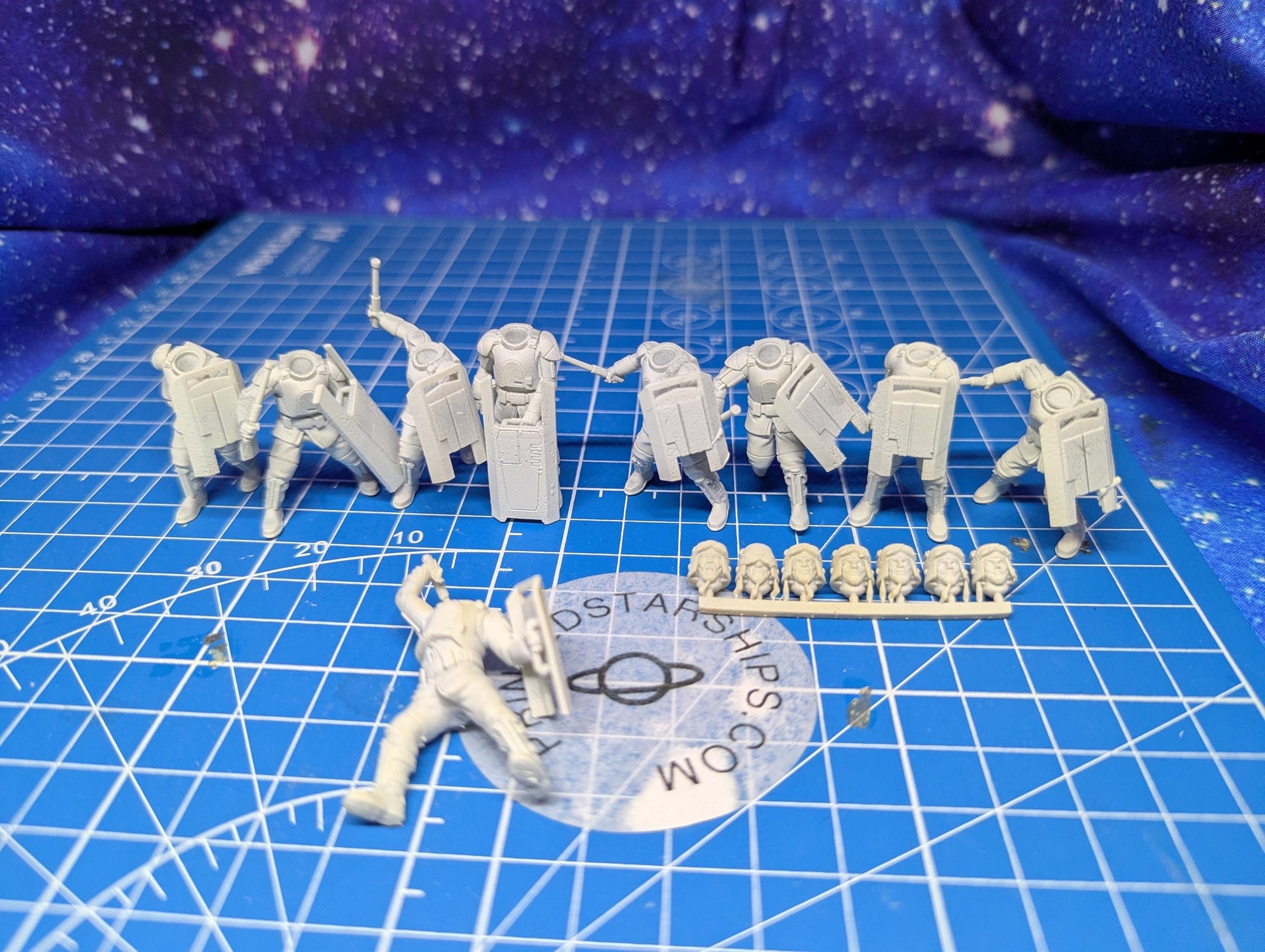 Imperial Authority Riot Troopers Team (9) for Star Wars Legion proxies, Grimdark Future or other miniatures games 35mm