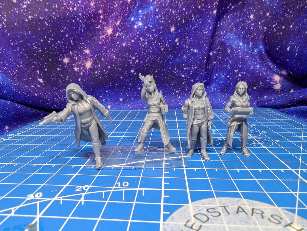 Rebel Insurgent Mechanic Bicks (4) for Star Wars Legion proxies, Grimdark Future 35mm