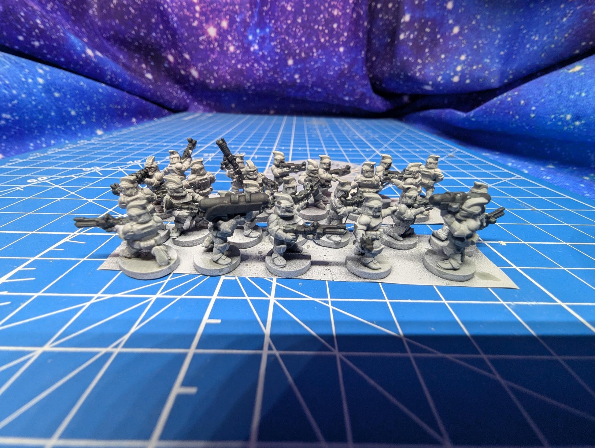 10mm Republic Phase 1 clone Infantry Platoon (25) in 10mm scale for Star wars regiments