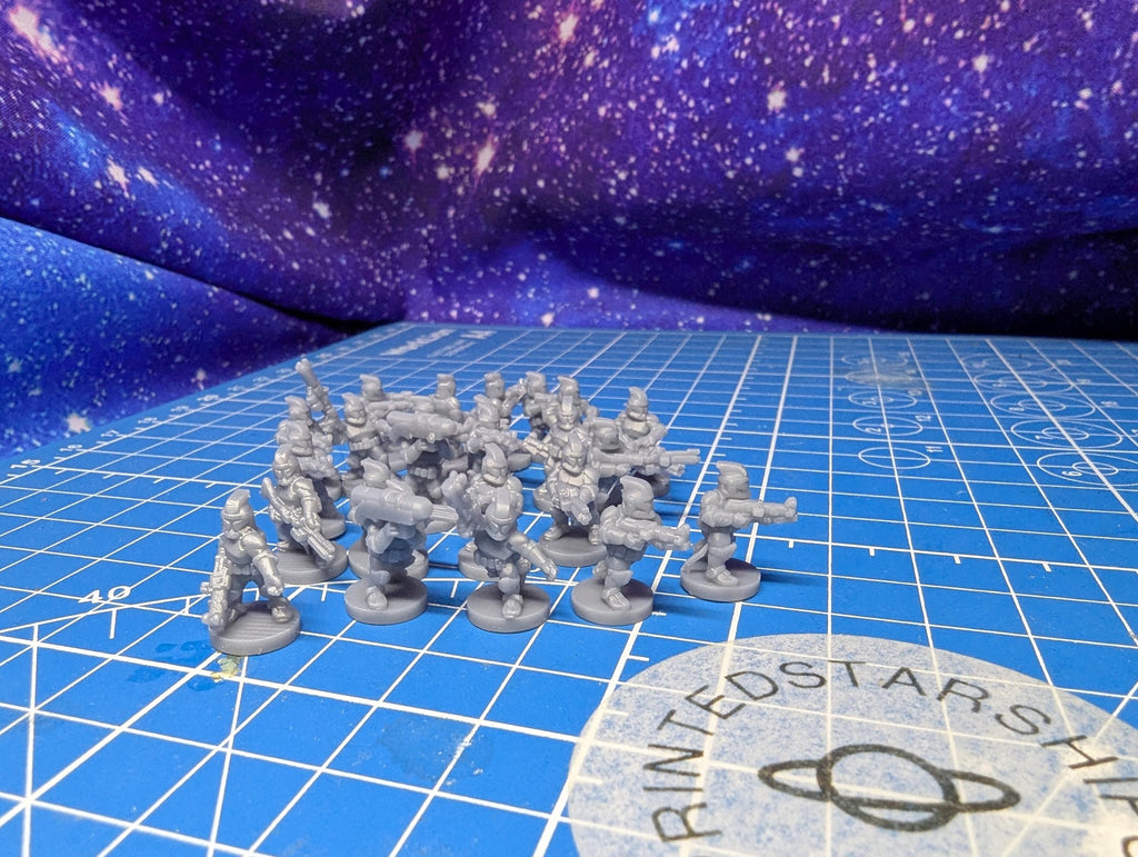 10mm Republic Phase 1 clone Infantry Platoon (25) in 10mm scale for Star wars regiments
