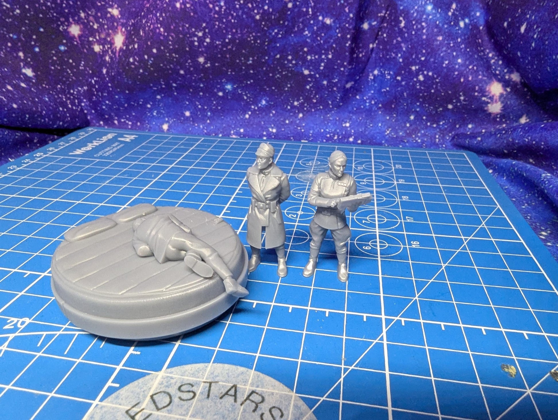 Imperial Authority Security Investigator and Anxiety Objective Marker (3) for Star Wars Legion proxies, Grimdark Future 35mm