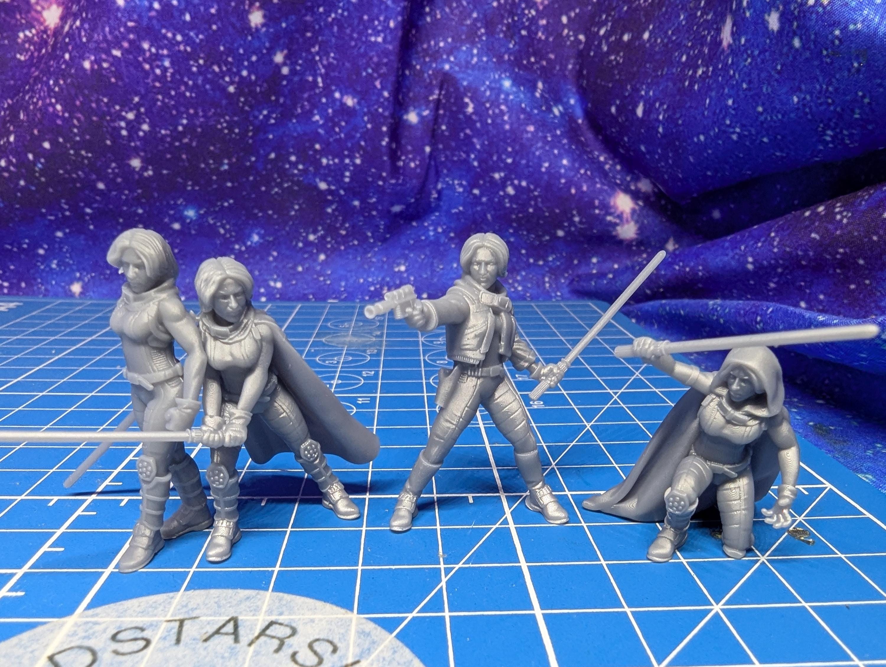 Imperial Authority Jade Inquisitor (4) for Star Wars Legion proxies, Grimdark Future 35mm