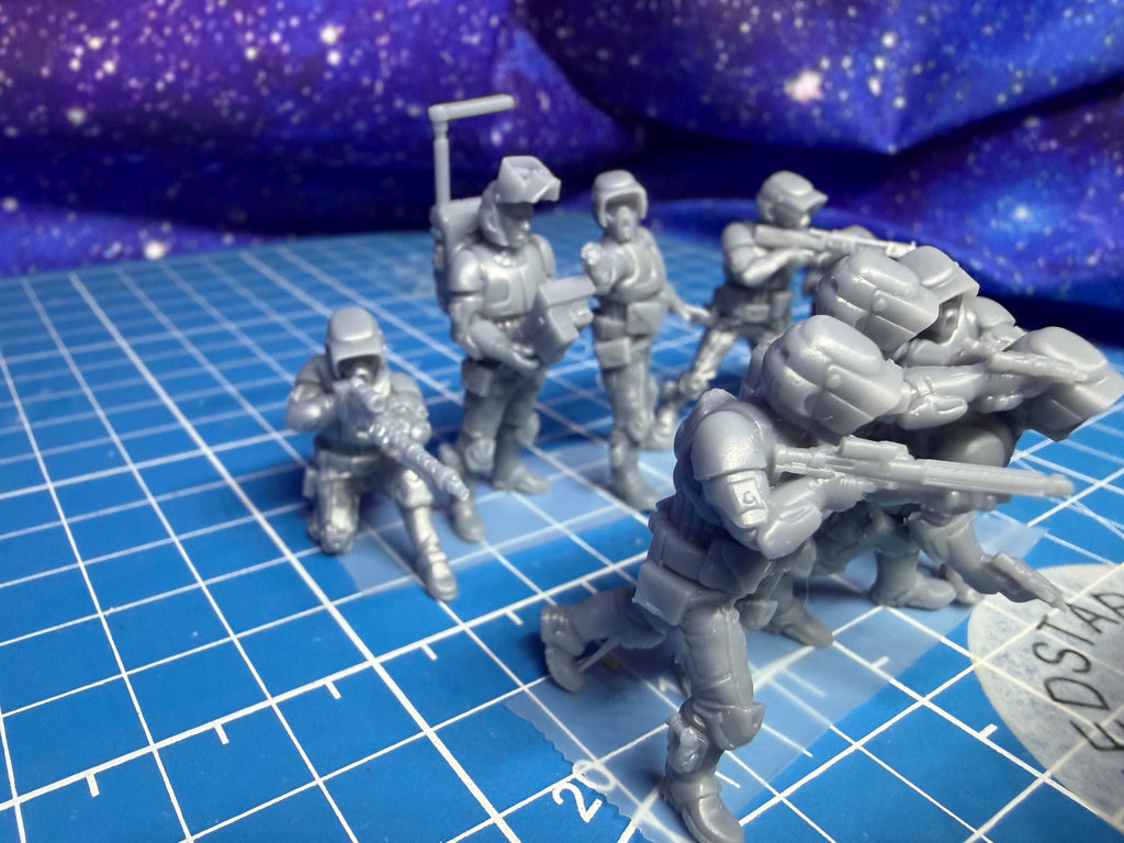 Imperial Authority Combat Recon Trooper Team (9) for Star Wars Legion proxies, Grimdark Future or other miniatures games 35mm