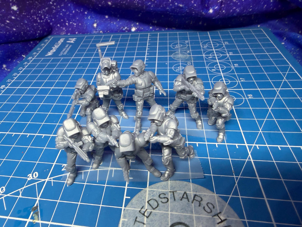 Imperial Authority Combat Recon Trooper Team (9) for Star Wars Legion proxies, Grimdark Future or other miniatures games 35mm