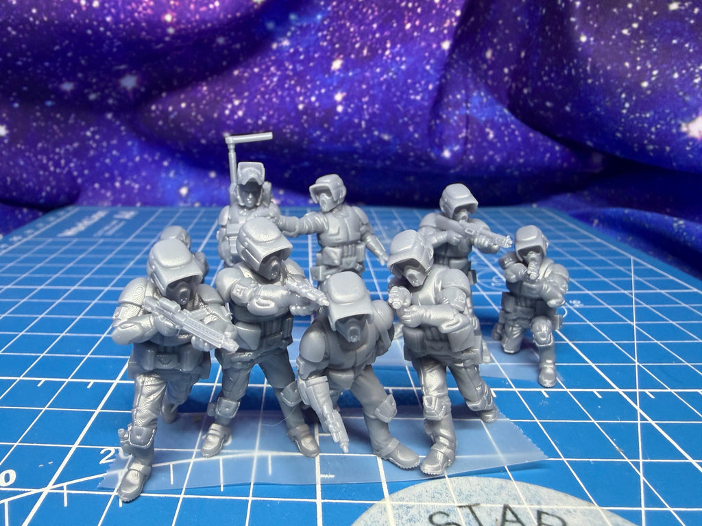 Imperial Authority Combat Recon Troopers(9): Star Wars Legion, Grimdark Future scale games 35mm