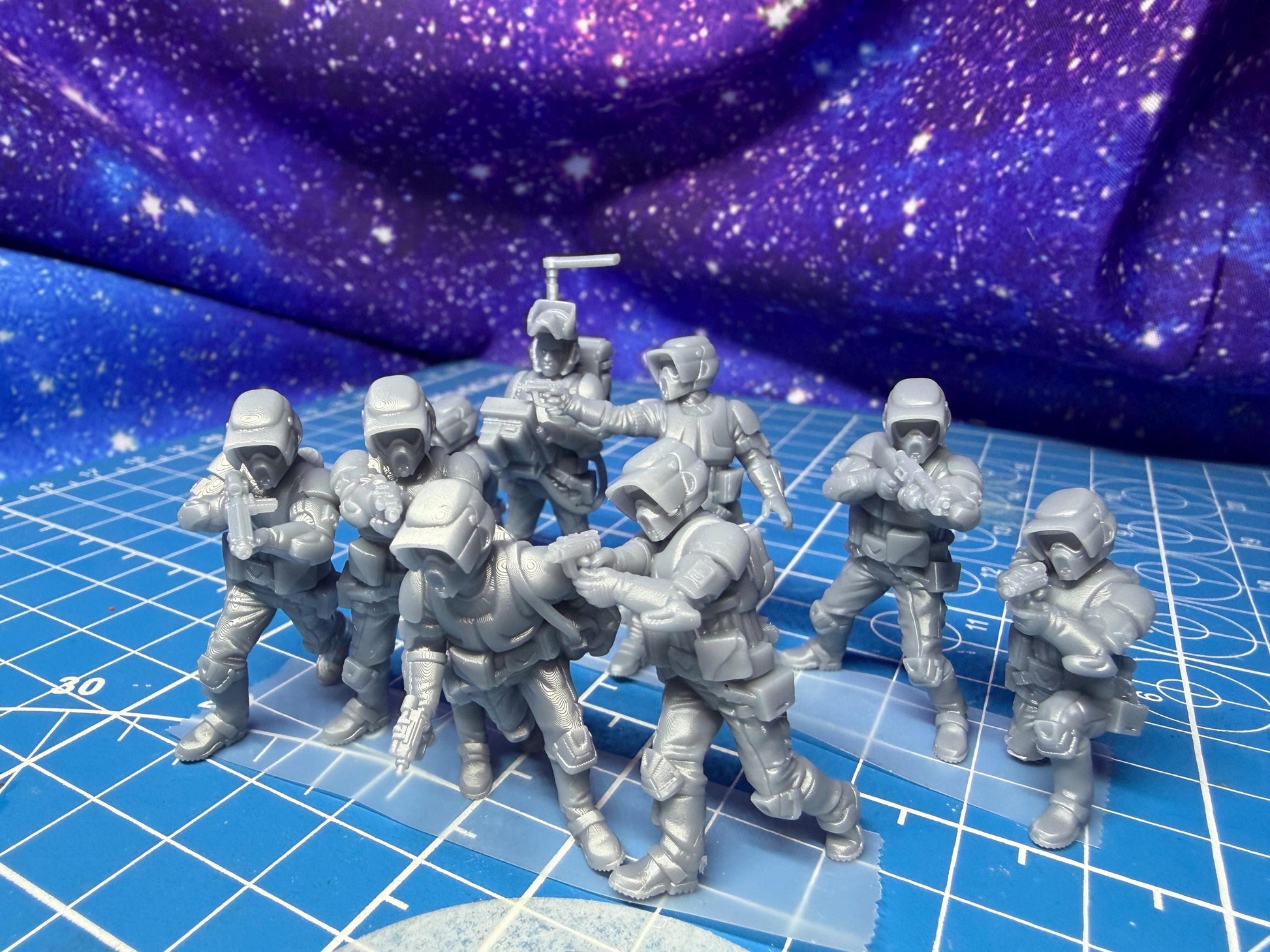 Imperial Authority Combat Recon Trooper Team (9) for Star Wars Legion proxies, Grimdark Future or other miniatures games 35mm