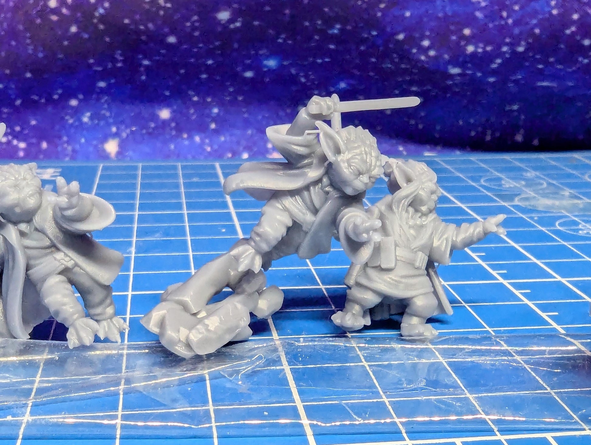 Galactic Republic Heros Indigo Blade Wizard, and The Sage (7) for Star Wars Legion proxies, Grimdark Future or miniatures games 35mm