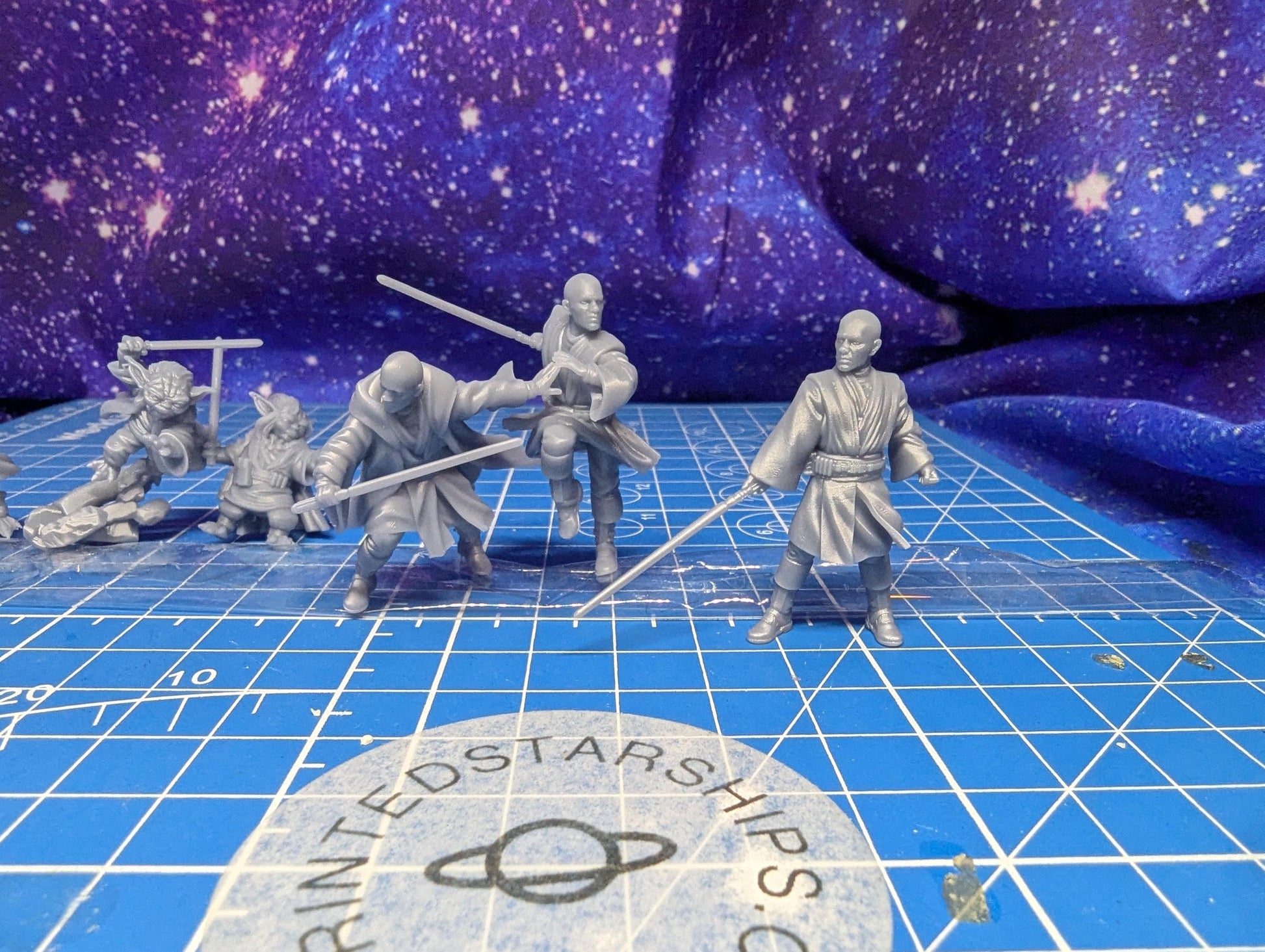 Galactic Republic Heros Indigo Blade Wizard, and The Sage (8) for Star Wars Legion proxies, Grimdark Future or miniatures games 35mm