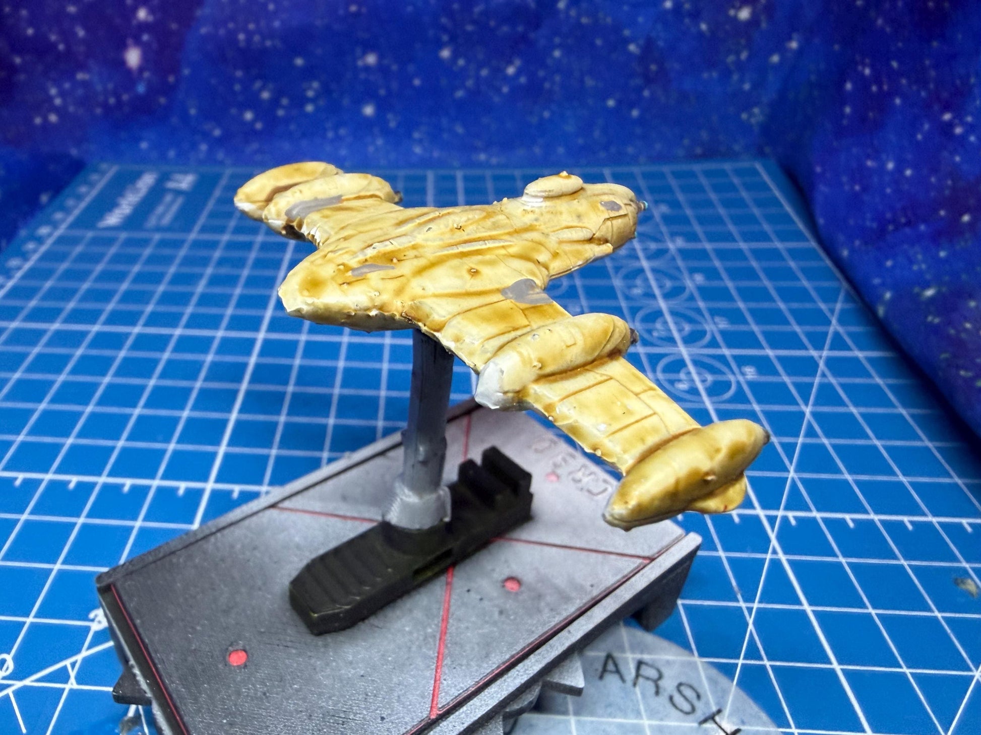 Rebel Mon Cal Corvette for Star Wars Armada scale games 71mm wide