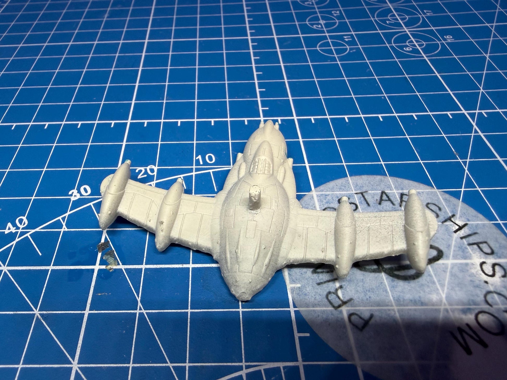 Rebel Mon Cal Corvette for Star Wars Armada scale games 71mm wide