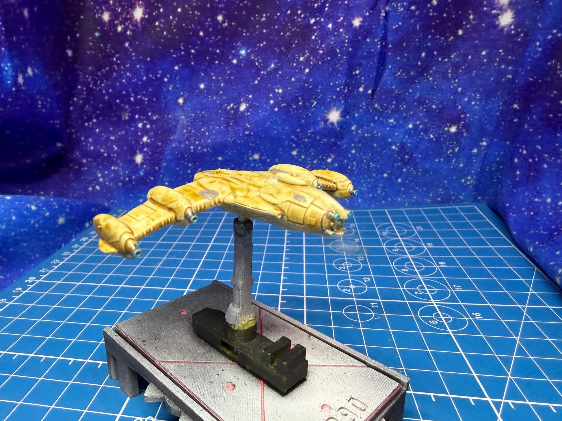 Rebel Mon Cal Corvette for Star Wars Armada scale games 71mm wide