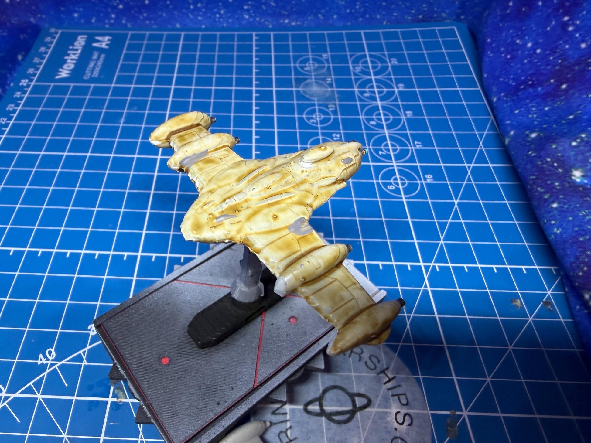 Rebel Mon Cal Corvette for Star Wars Armada scale games 71mm wide