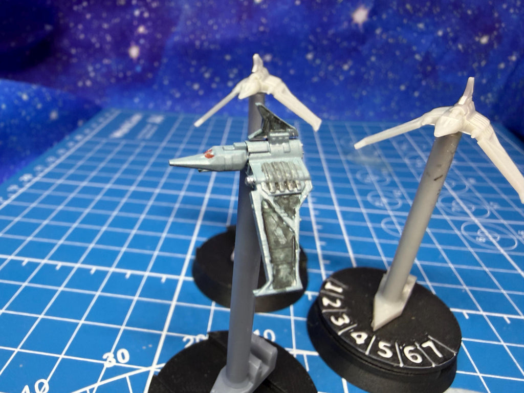 Republic Omicron-class Shuttle squadron (3 fighters) for Star Wars Armada scale games