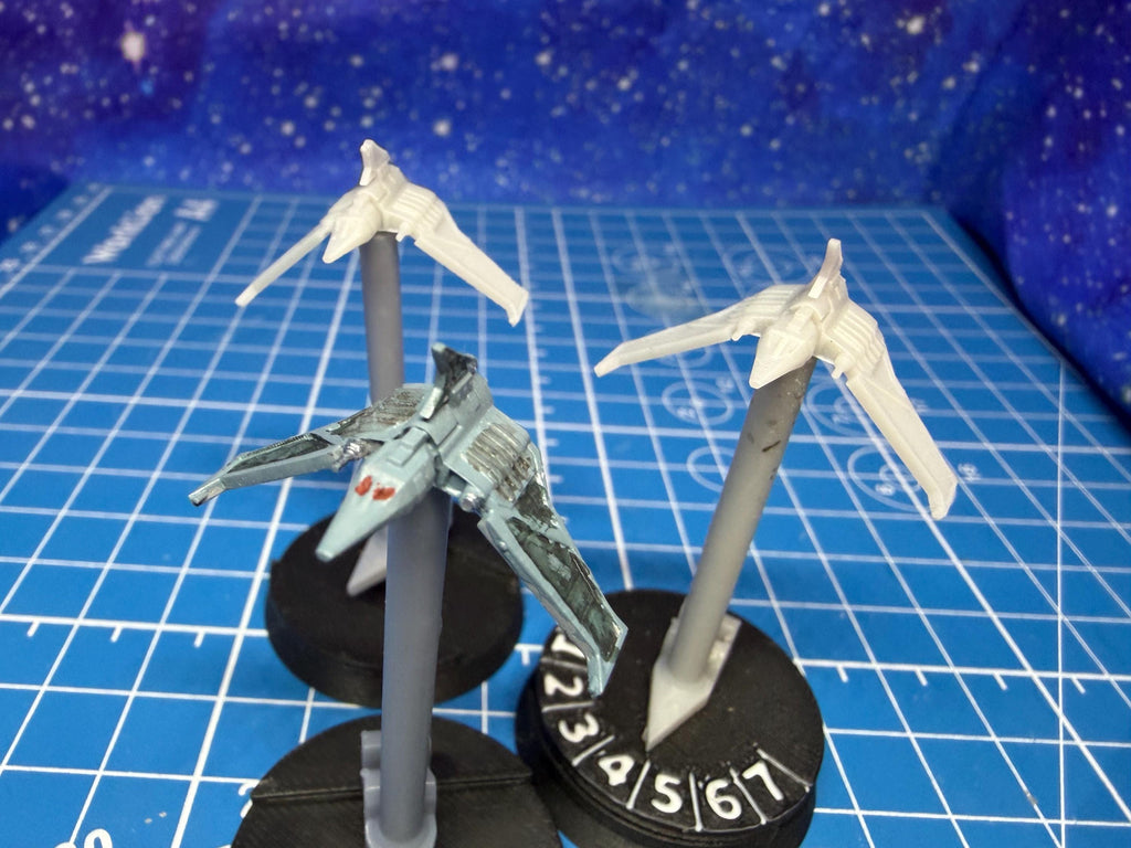 Republic Omicron-class Shuttle squadron (3 fighters) for Star Wars Armada scale games