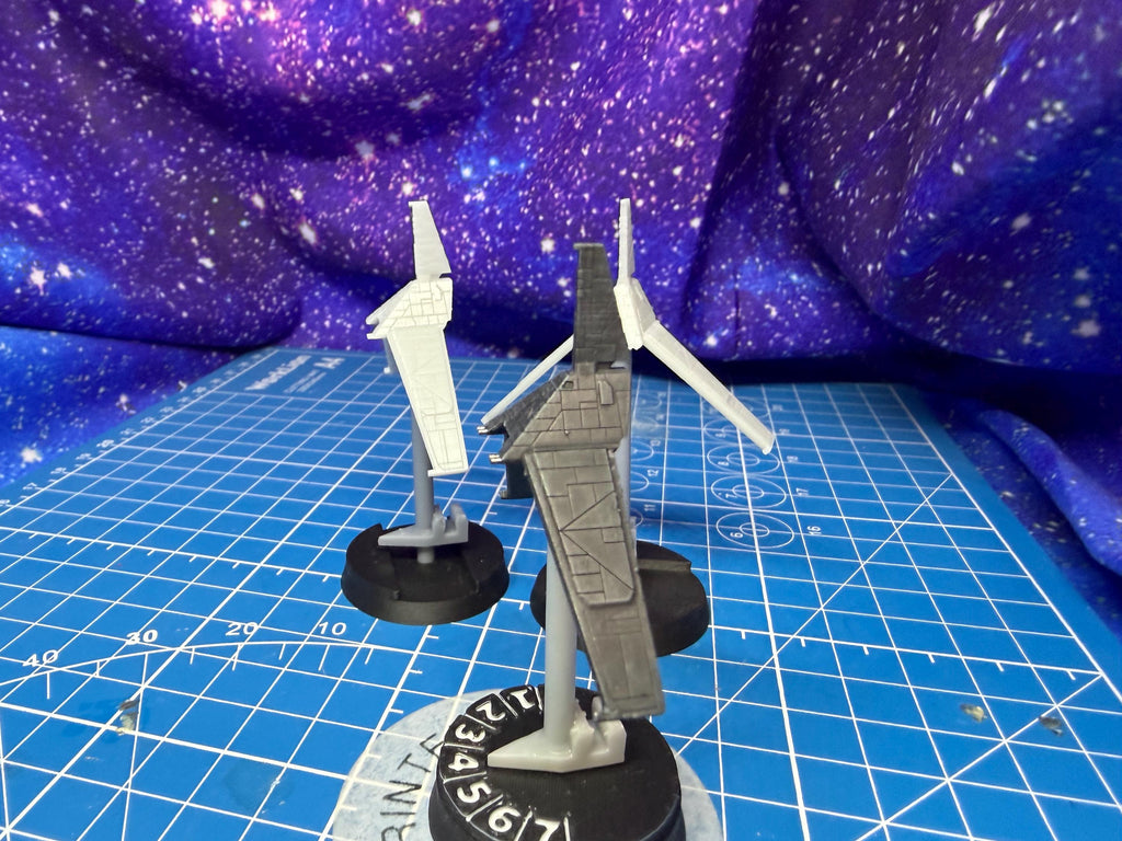 Delta Class Shuttle Imperial Delta-class Shuttle squadron (3 fighters) for Star Wars Armad ...