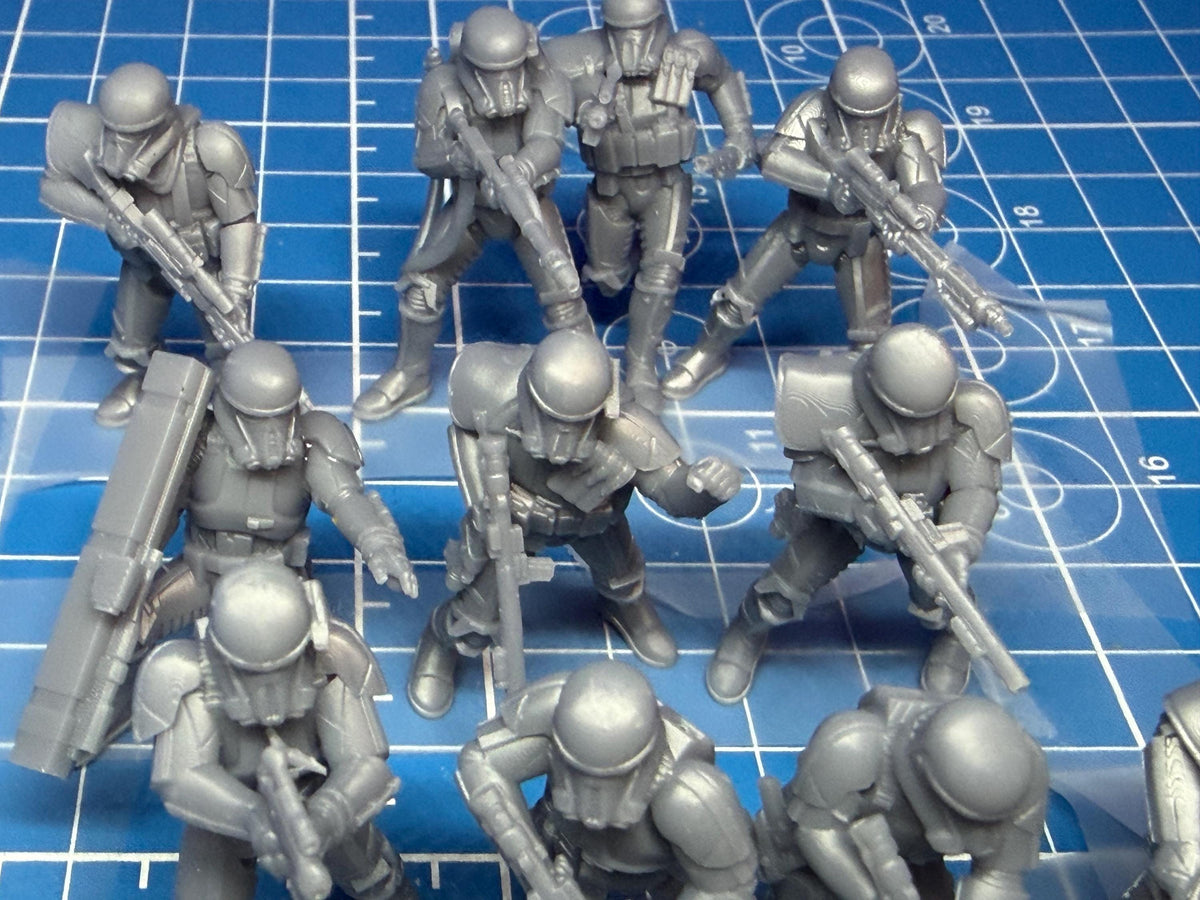 Imperial Authority Combat Necro Trooper Team(11) for Star Wars Legion, Grimdark Future 35mm