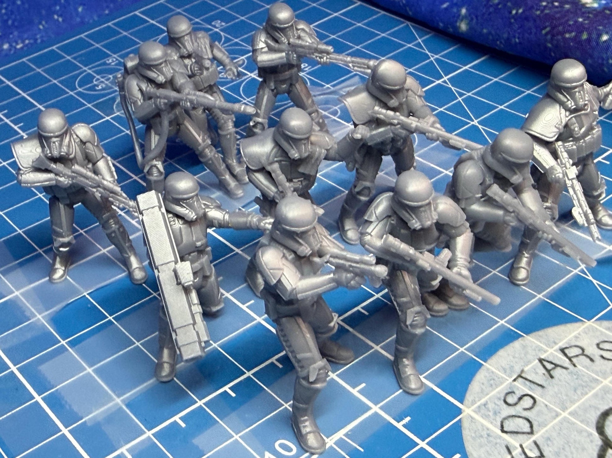Imperial Authority Combat Necro Trooper Team(11) for Star Wars Legion, Grimdark Future 35mm