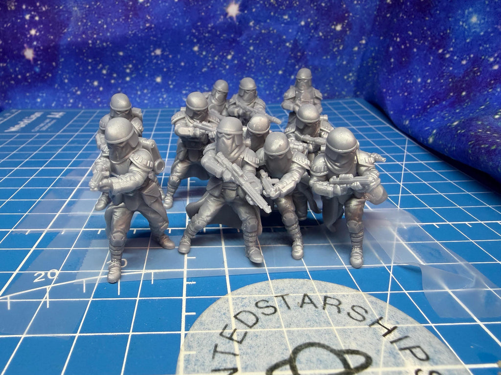 Imperial Authority Combat Tundra Trooper Team (11) for Star Wars Legion, Grimdark Future35mm