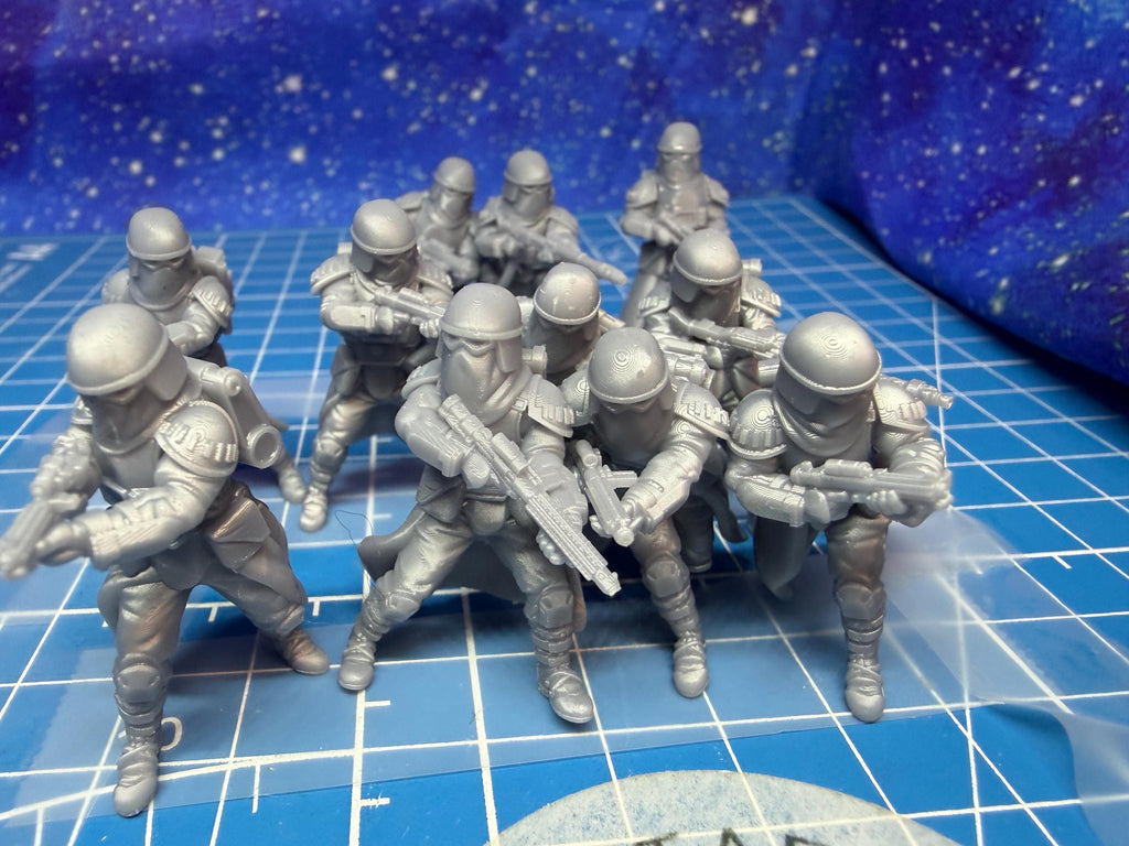 Imperial Authority Combat Tundra Trooper Team (11) for Star Wars Legion, Grimdark Future35mm