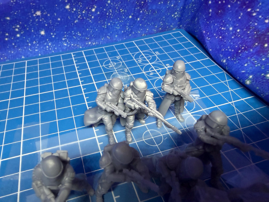 Imperial Authority Combat Tundra Trooper Team (11) for Star Wars Legion, Grimdark Future or other games 35mm
