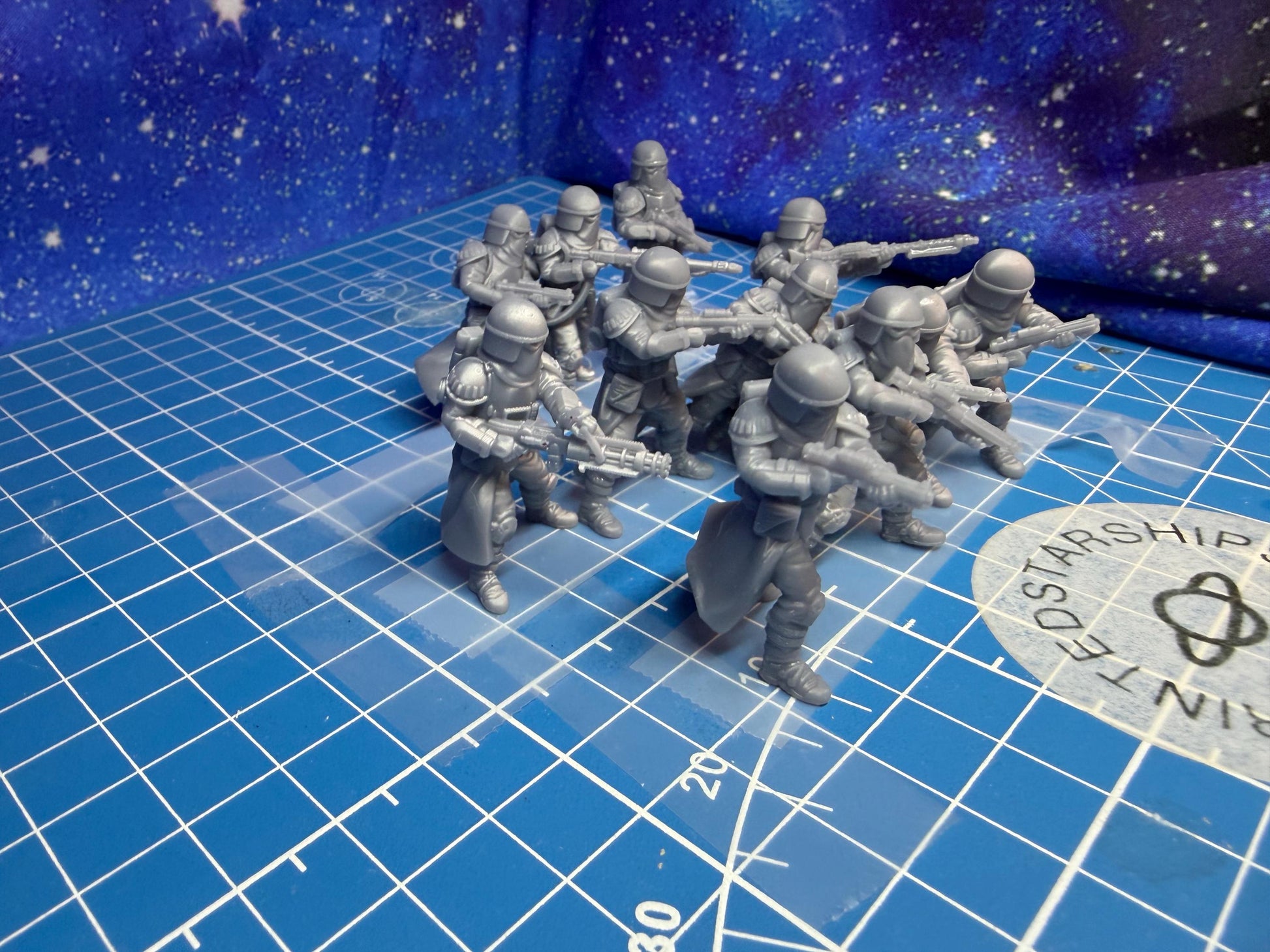 Imperial Authority Combat Tundra Trooper Team (11) for Star Wars Legion, Grimdark Future or other games 35mm