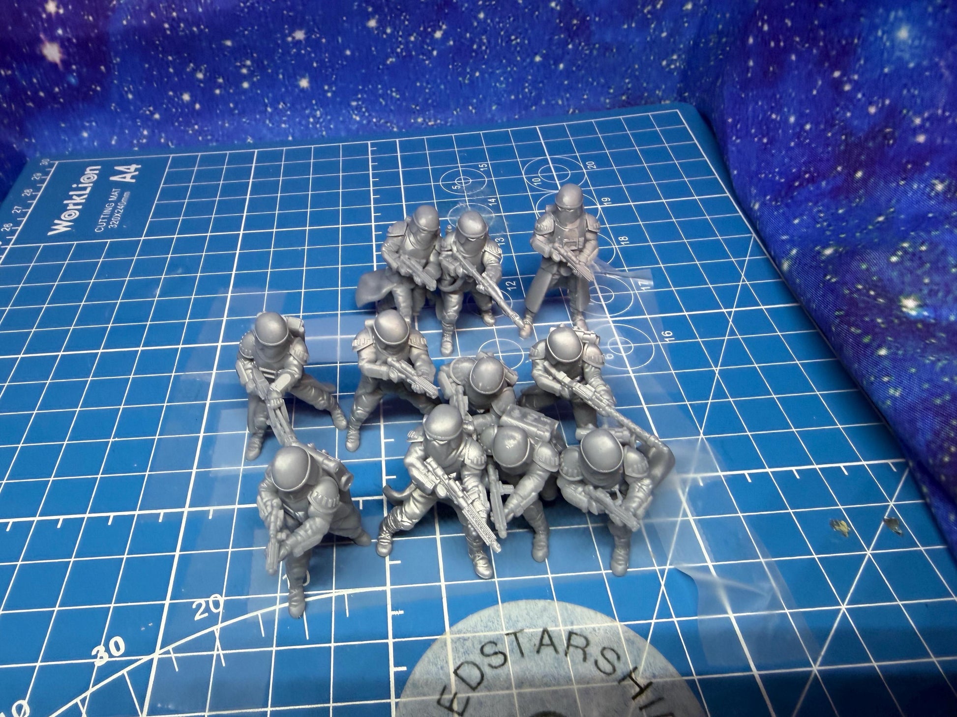 Imperial Authority Combat Tundra Trooper Team (11) for Star Wars Legion, Grimdark Future or other games 35mm
