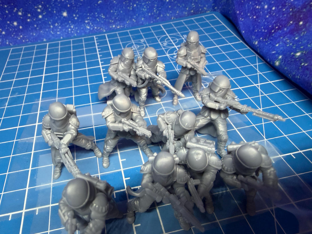 Imperial Authority Combat Tundra Trooper Team (11) for Star Wars Legion, Grimdark Future or other games 35mm