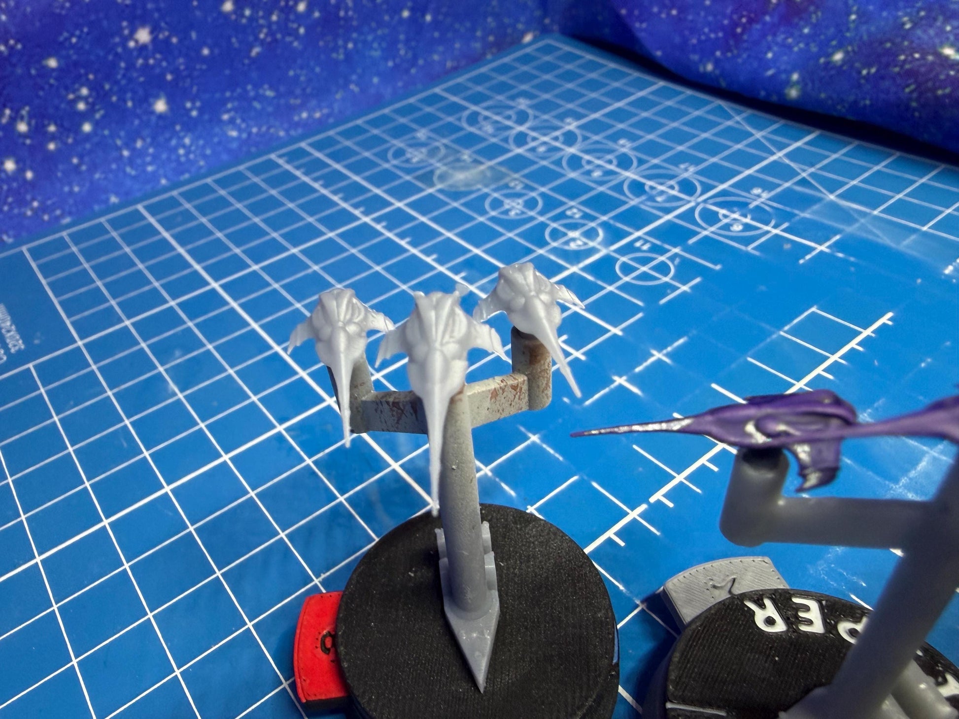 Ancient Space Vampire Dart Fighter squadron (6) for Armada Homebrew scale games 20mm