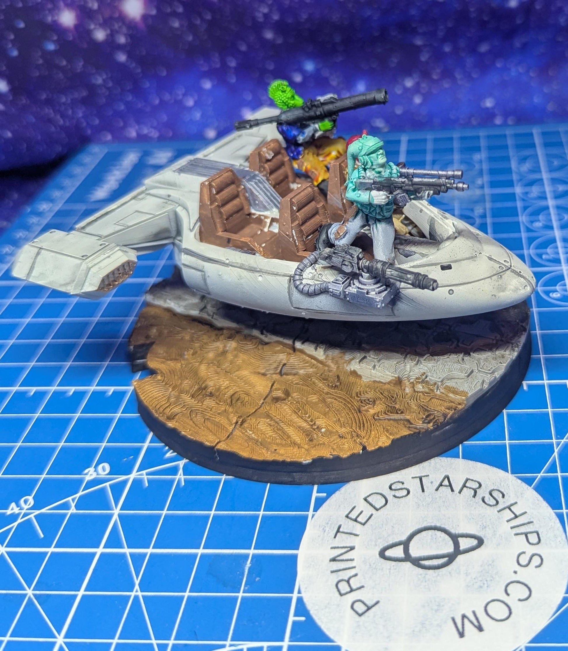 Rebel Alliance Guerrilla combat speeder kit for Star Wars Legion proxies, Grimdark Future or other miniatures games 35mm scale 105mm