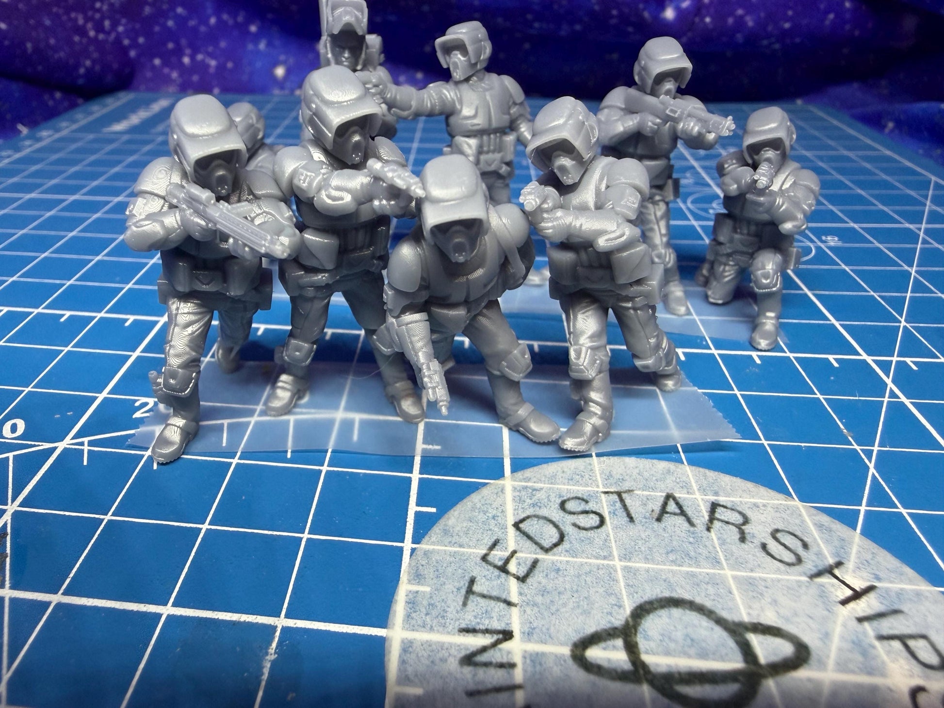 Imperial Authority Combat Recon Trooper Team (9) for Star Wars Legion proxies, Grimdark Future or other miniatures games 35mm
