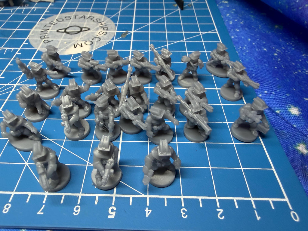 10mm Republic Clone Advanced Recon Force Infantry Platoon (25) in 10mm scale for Star wars regiments